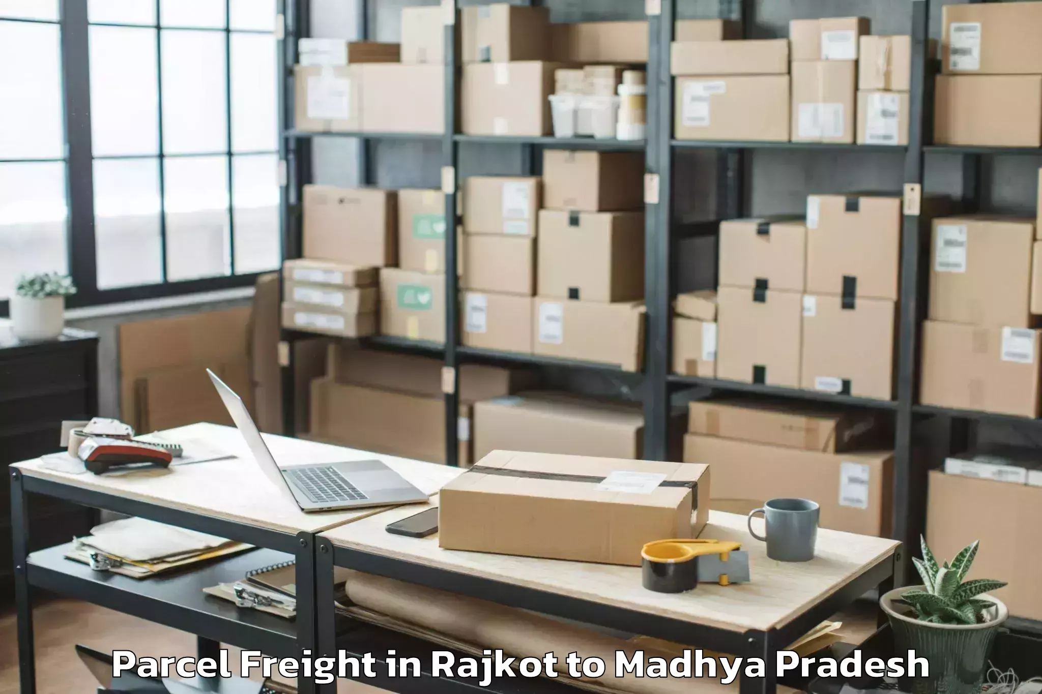 Discover Rajkot to Hatod Parcel Freight